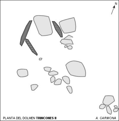 Planta del dolmen Trincones 2