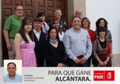 Cartel electoral del PSOE de Alcántara